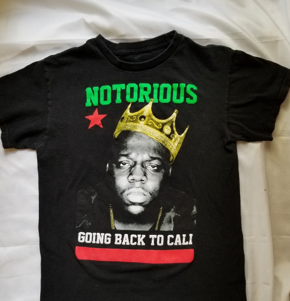 Notorious BIG Logo Black Mens T Shirt Size Medium